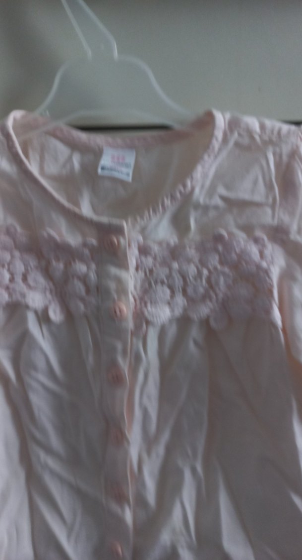 Düğmeli Pembe Uzun Kollu Kız Gömleği 12/18 - Görsel 4