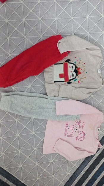 LC Waikiki Kız bebek kadife pijama takım 9/12 2li takım