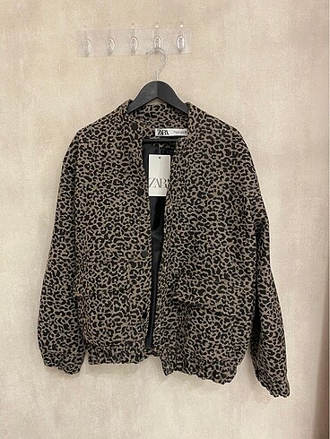 Leopar Bomber Ceket