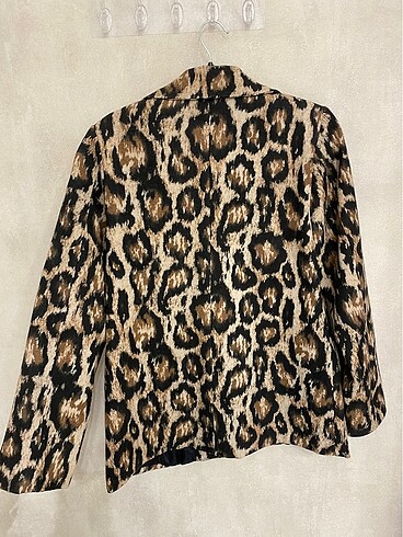 s Beden Leopar Blazer Ceket