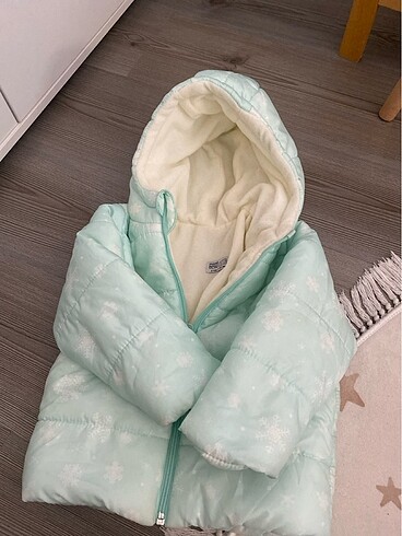 24-36 Ay Beden turkuaz Renk Bebek Mont