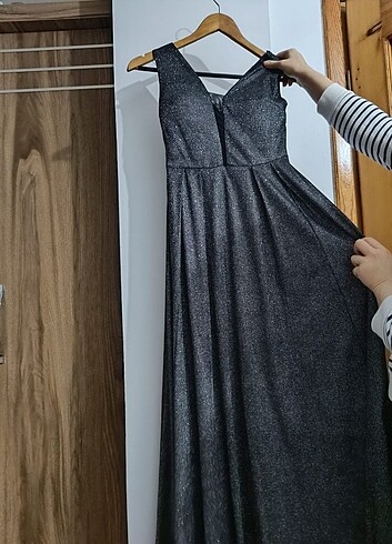 m Beden gri Renk Abiye,elbise