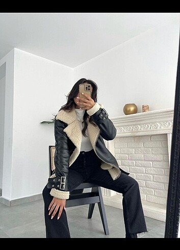 Yeni biker kürklü ceket 