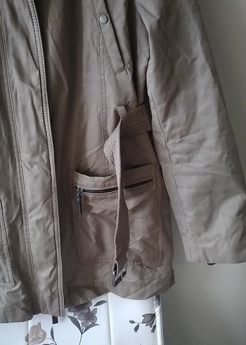 m Beden kadın kapişonlu kürklü mont