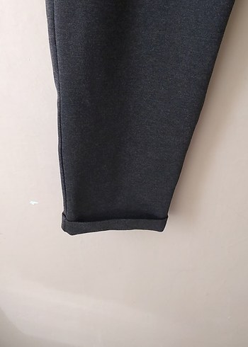 LC Waikiki Gri Beli bağcıklı pantolon