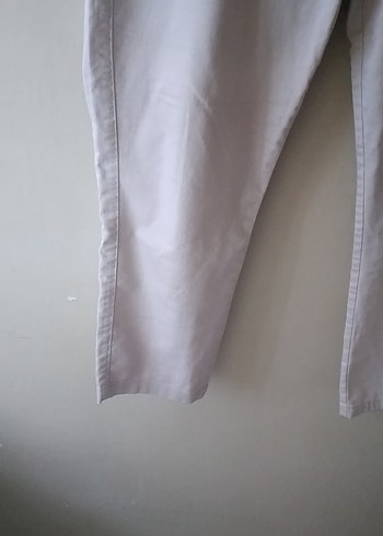 Diğer Bej Midi Keten Kadın Kumaş Pantolon
