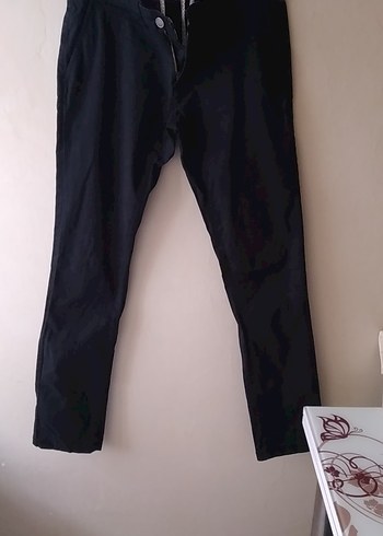 koyu lacivert Regular Fit Erkek Kemerli Pantolon