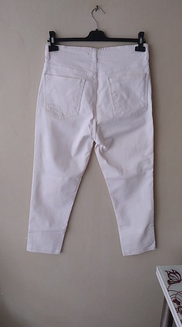 erkek beyaz jeans pantolon - Görsel 4