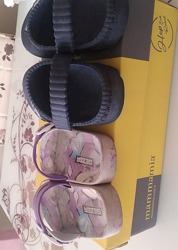 Mor Velcro Bantlı Kız Terlikleri - Görsel 4