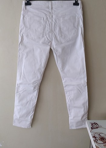 Beyaz Midi erkek jeans - Görsel 4