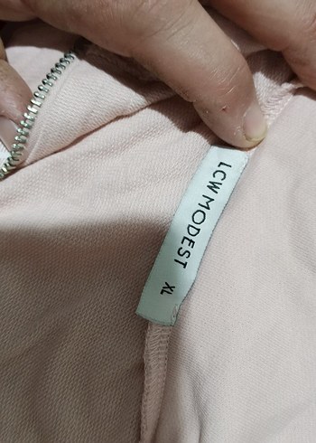 Pembe Midi Kadın Uzun Kollu Rahat tunik - Görsel 4