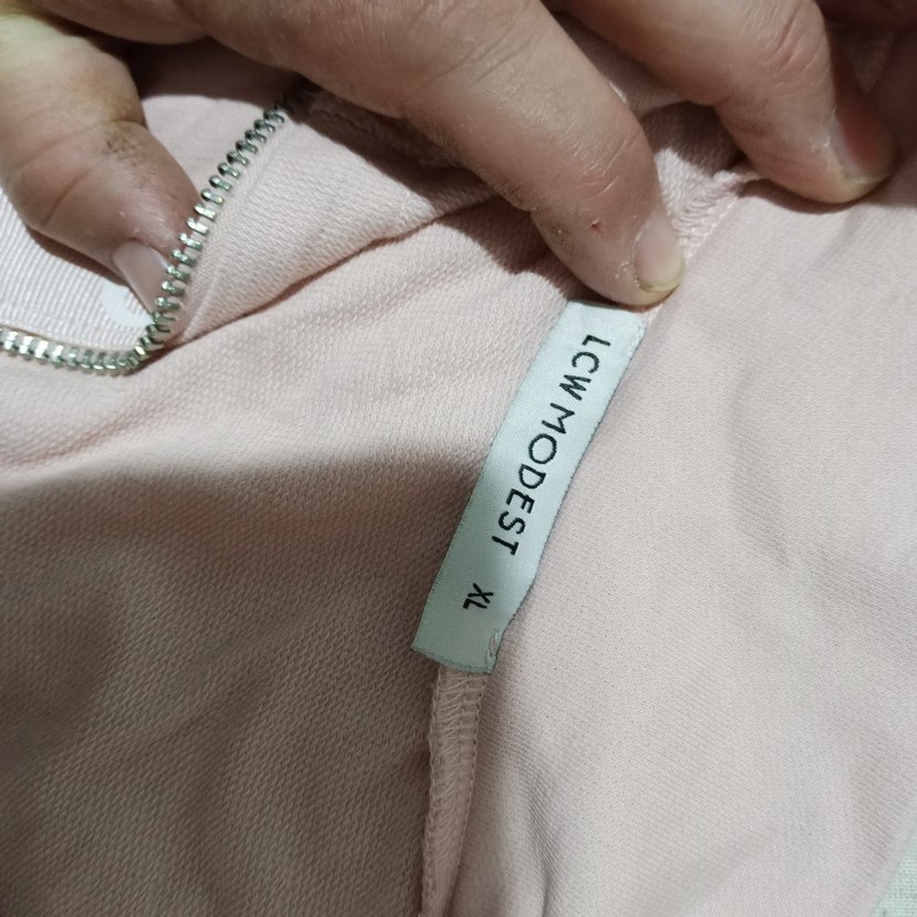 Pembe Midi Kadın Uzun Kollu Rahat tunik - Görsel 4