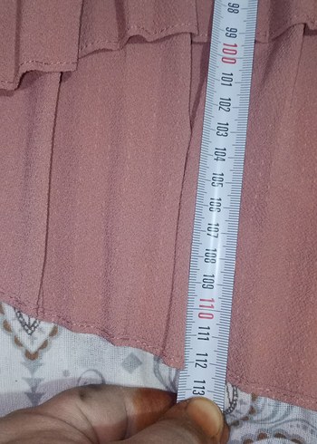 Bej Nakışlı Uzun Kollu Bohem Tunik - Görsel 5