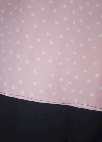 Pudra Siyah Uzun Kollu Uzun Elbise - Görsel 3