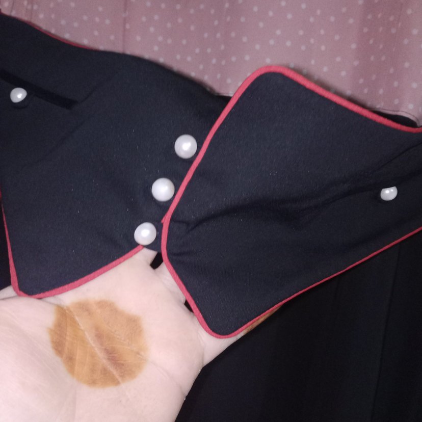 Pudra Siyah Uzun Kollu Uzun Elbise - Görsel 4