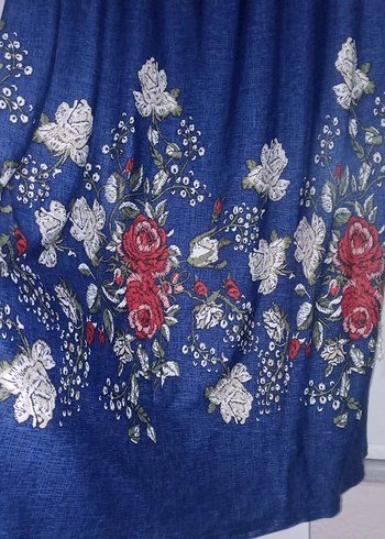 Nakışlı Lacivert Uzun Bohem Etek - Görsel 3