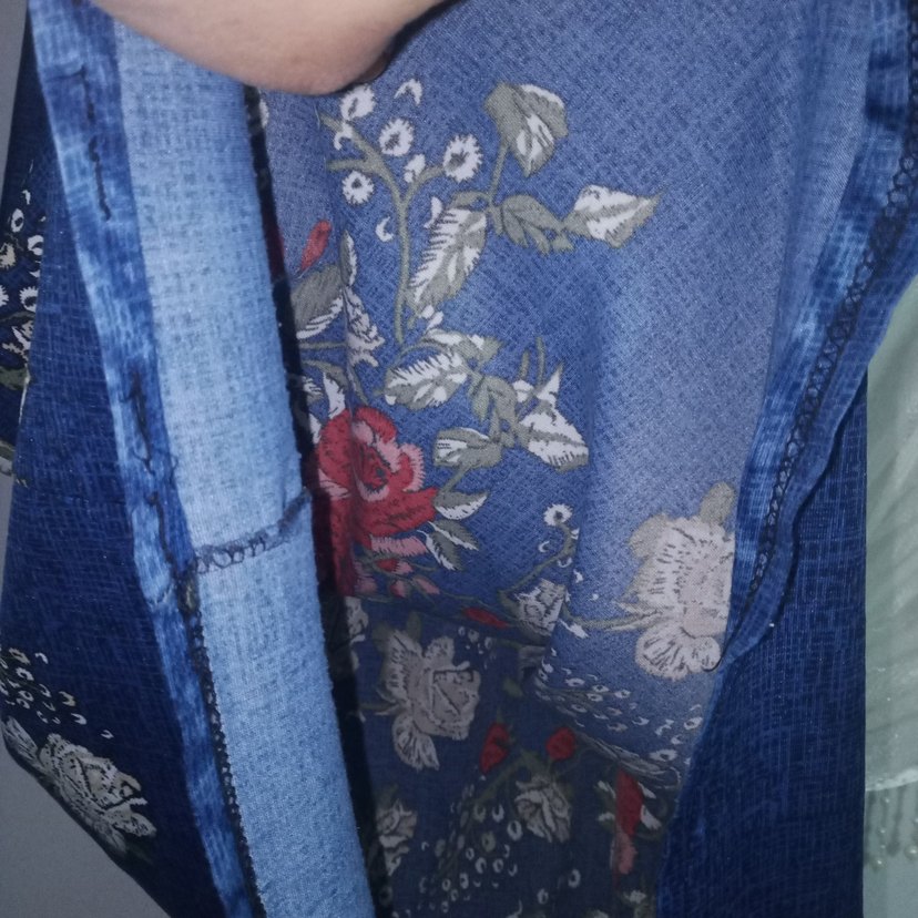 Nakışlı Lacivert Uzun Bohem Etek - Görsel 5