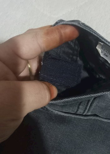 Gri Erkek Kot Pantolon, Regular Fit, - Görsel 3