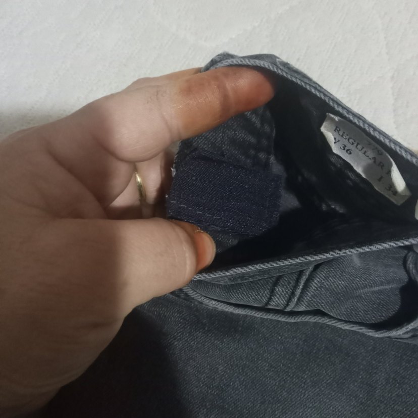 Gri Erkek Kot Pantolon, Regular Fit, - Görsel 3