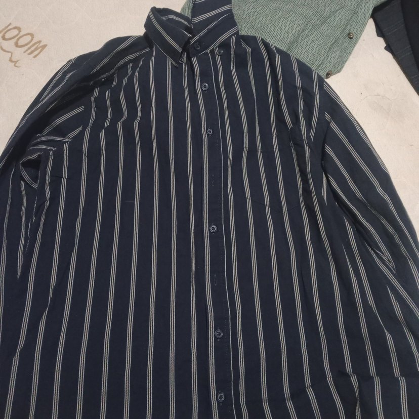 Çizgili Uzun Kollu Erkek Gömlek - Görsel 3