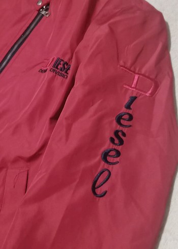 Dizaynlı Kırmızı Fermuarlı erkek mont - Görsel 5