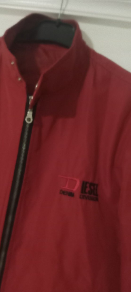 Dizaynlı Kırmızı Fermuarlı erkek mont - Görsel 2