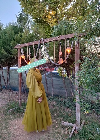Diğer Yağ yeşili özel dikim elbise
