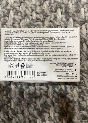 Homm Life /Kükürt Sabunu - Görsel 3