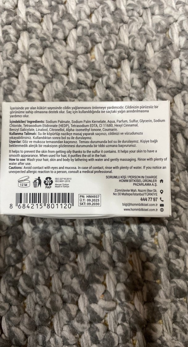 Homm Life /Kükürt Sabunu - Görsel 3