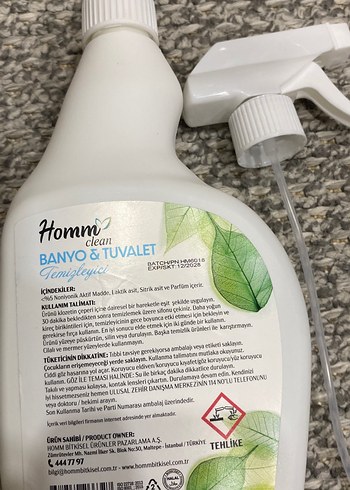 Homm Clean Banyo & Tuvalet Temizleyici 750ml - Görsel 2