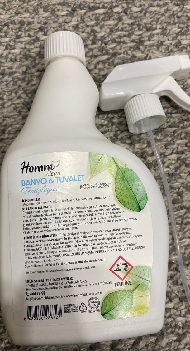 Homm Clean Banyo & Tuvalet Temizleyici 750ml - Görsel 2