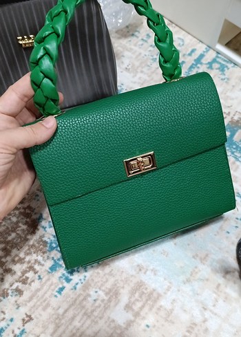 Tokalı Gri Desenli Kadın Çanta - Görsel 3