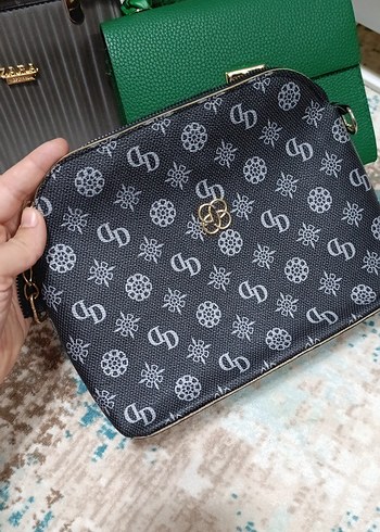 Tokalı Gri Desenli Kadın Çanta - Görsel 2