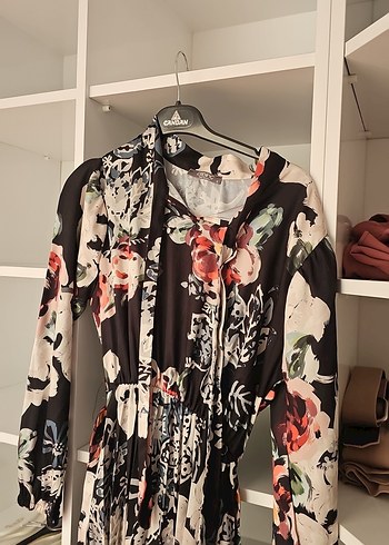 Çiçek Desenli Uzun Bohem Elbise - Görsel 2