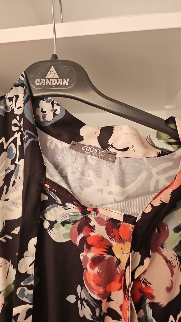 Çiçek Desenli Uzun Bohem Elbise - Görsel 3