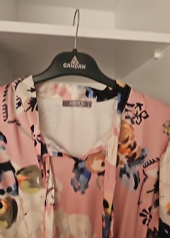 Pembe Bohem Piliseli Uzun Elbise - Görsel 3