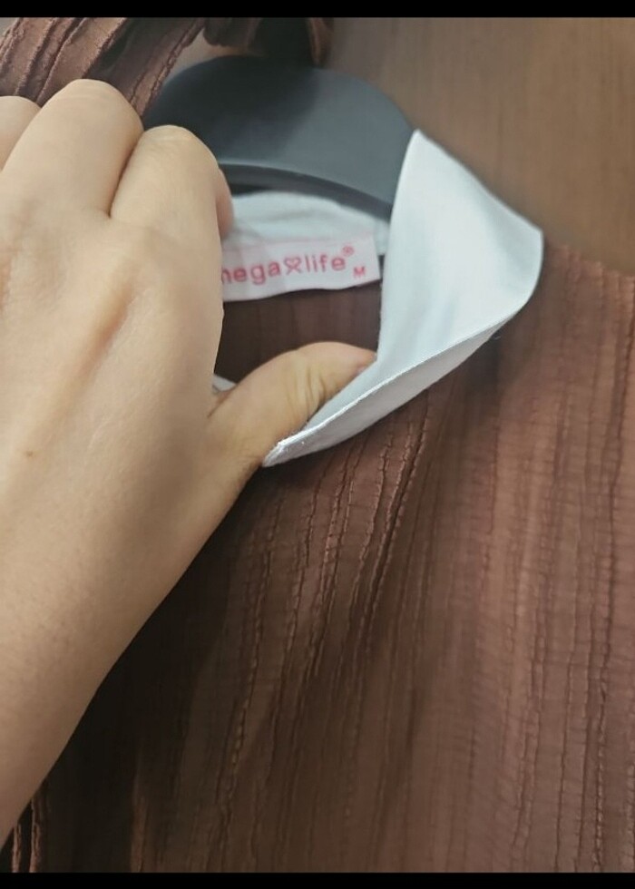 Gömlek yaka tesettür elbise  - Görsel 2