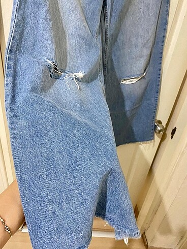 38 Beden mavi Renk Wide Leg İspanyol Jean