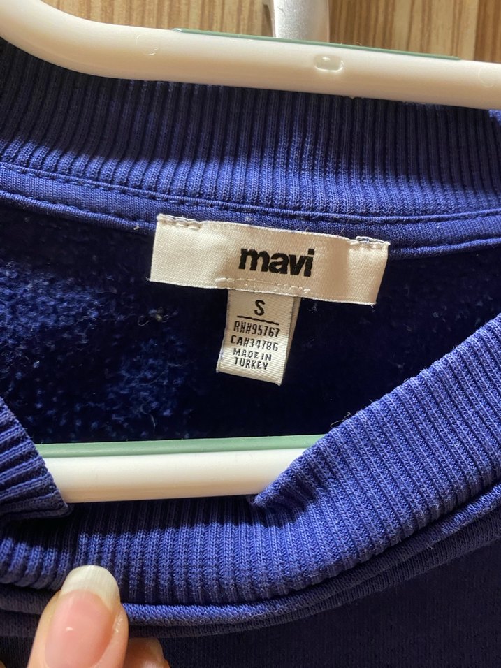 Mavi Kadın Crop Sweatshirt - Görsel 2