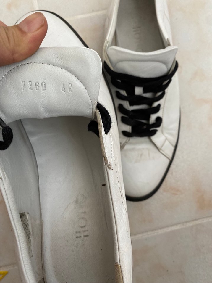 Hotiç marka beyaz siyah bağcıklı ayakkabı - Görsel 4