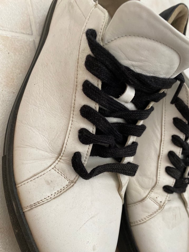 Hotiç marka beyaz siyah bağcıklı ayakkabı - Görsel 2