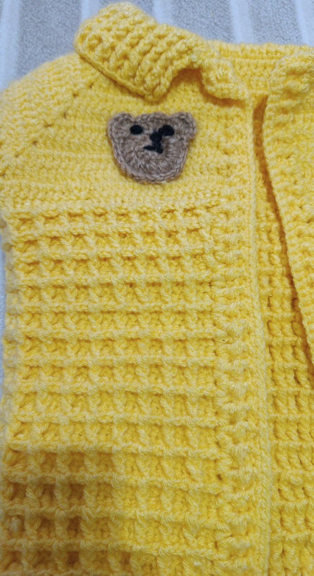 Sarı Nakışlı Kız Triko Hırka - Görsel 3