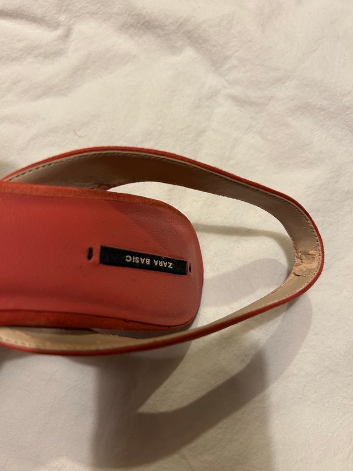 Turuncu zara stiletto sandalet - Görsel 5