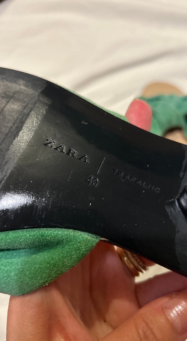 Yeşil Süet Fiyonklu Terlik - Görsel 4