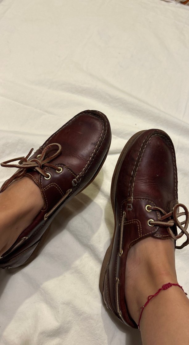 Bordo Deri Kadın Oxford Ayakkabı - Görsel 1