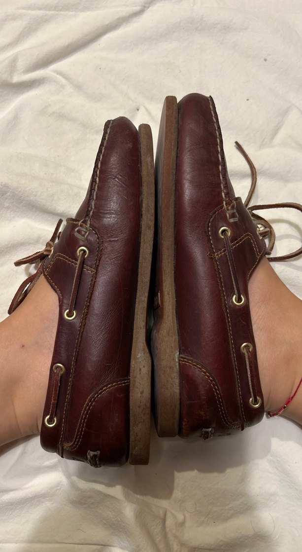 Bordo Deri Kadın Oxford Ayakkabı - Görsel 4