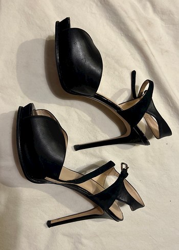 Siyah deri platform - Görsel 5