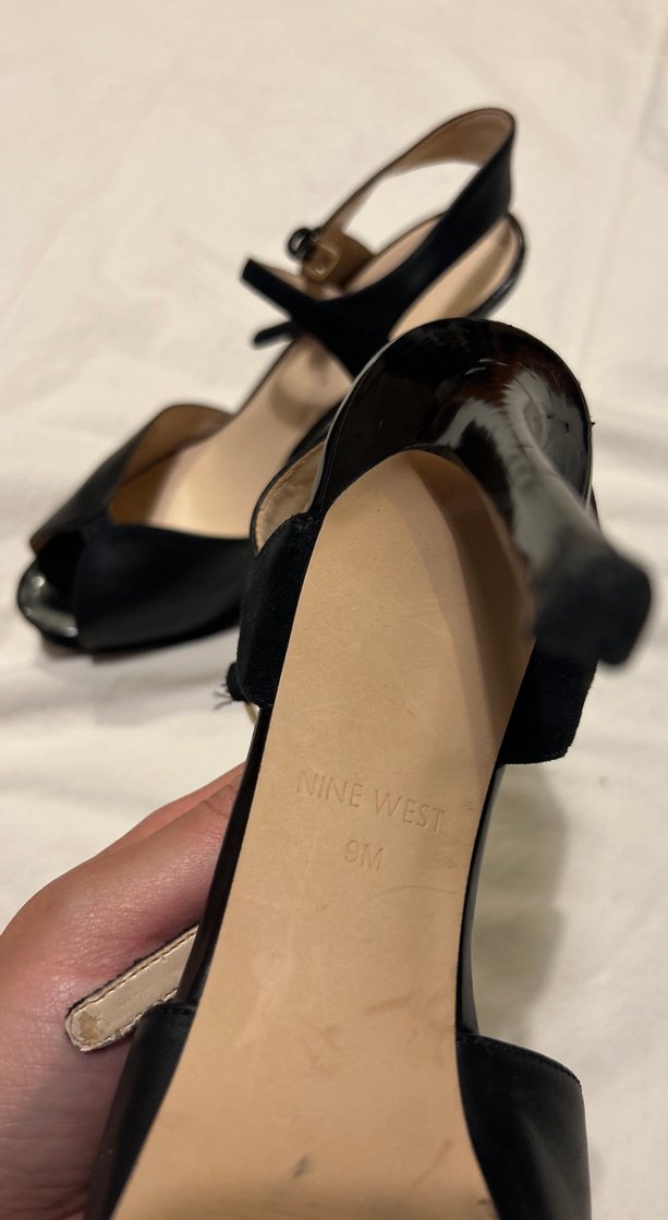 Siyah deri platform - Görsel 2
