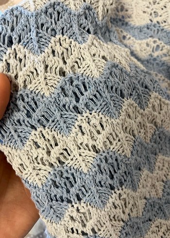 Gri Bohem Örgü Kadın Kazak - Görsel 4