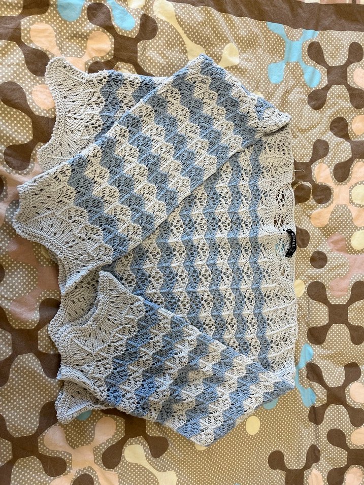 Gri Bohem Örgü Kadın Kazak - Görsel 2